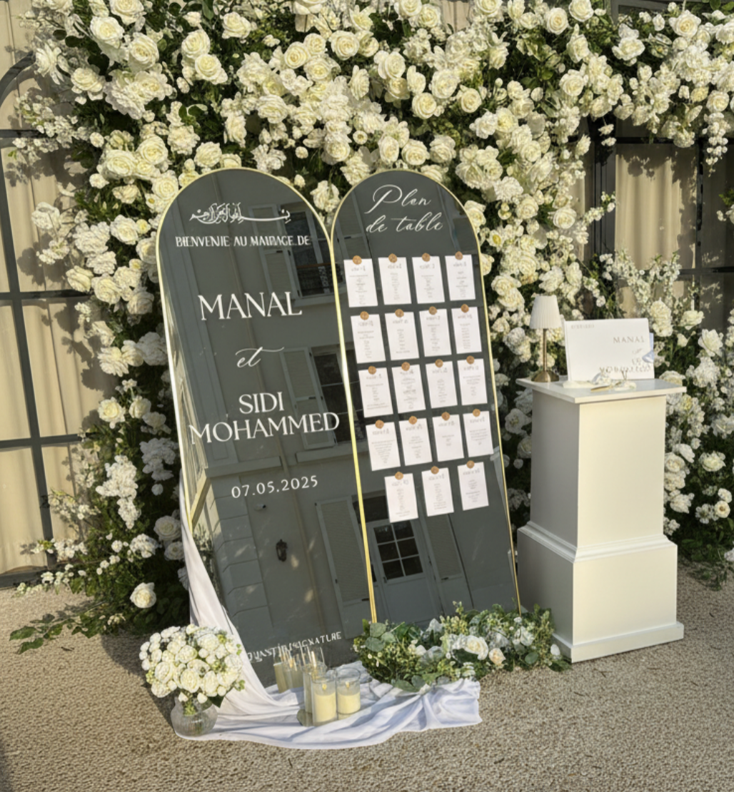 Miroirs personnalisés pour mariage Instant Signature 