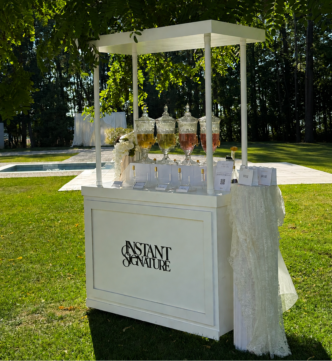 Le bar à parfums Instant Signature lors d'un mariage